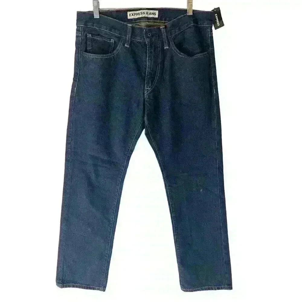 Express Rocco Slim Fit Skinny Leg Cotton Dark Wash Jeans Men's Size 31x32 NWT